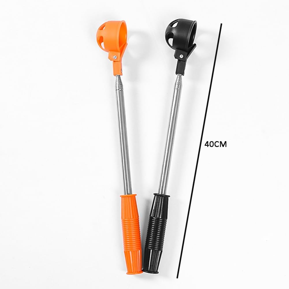 Orange Retractable Golf Ball Retriever Stainless Steel Water Golf Picker - Image 2