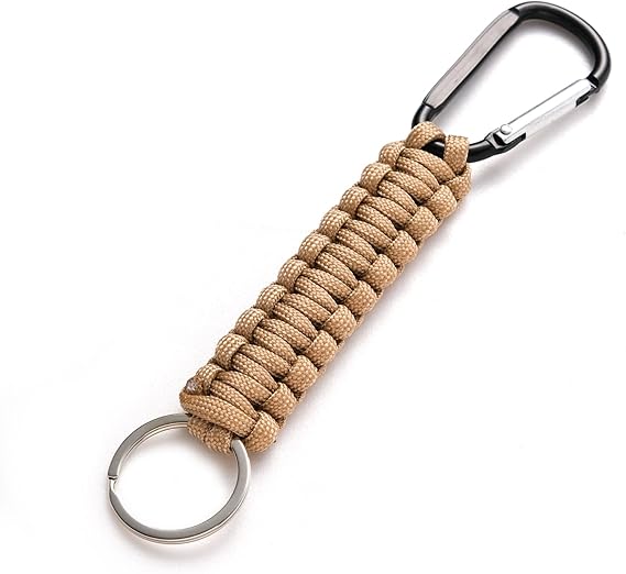 5 Pack Karabiner Keychains with Woven Lanyard Musket Hook for Outdoor Camping Hiking Backpacks - Image 6
