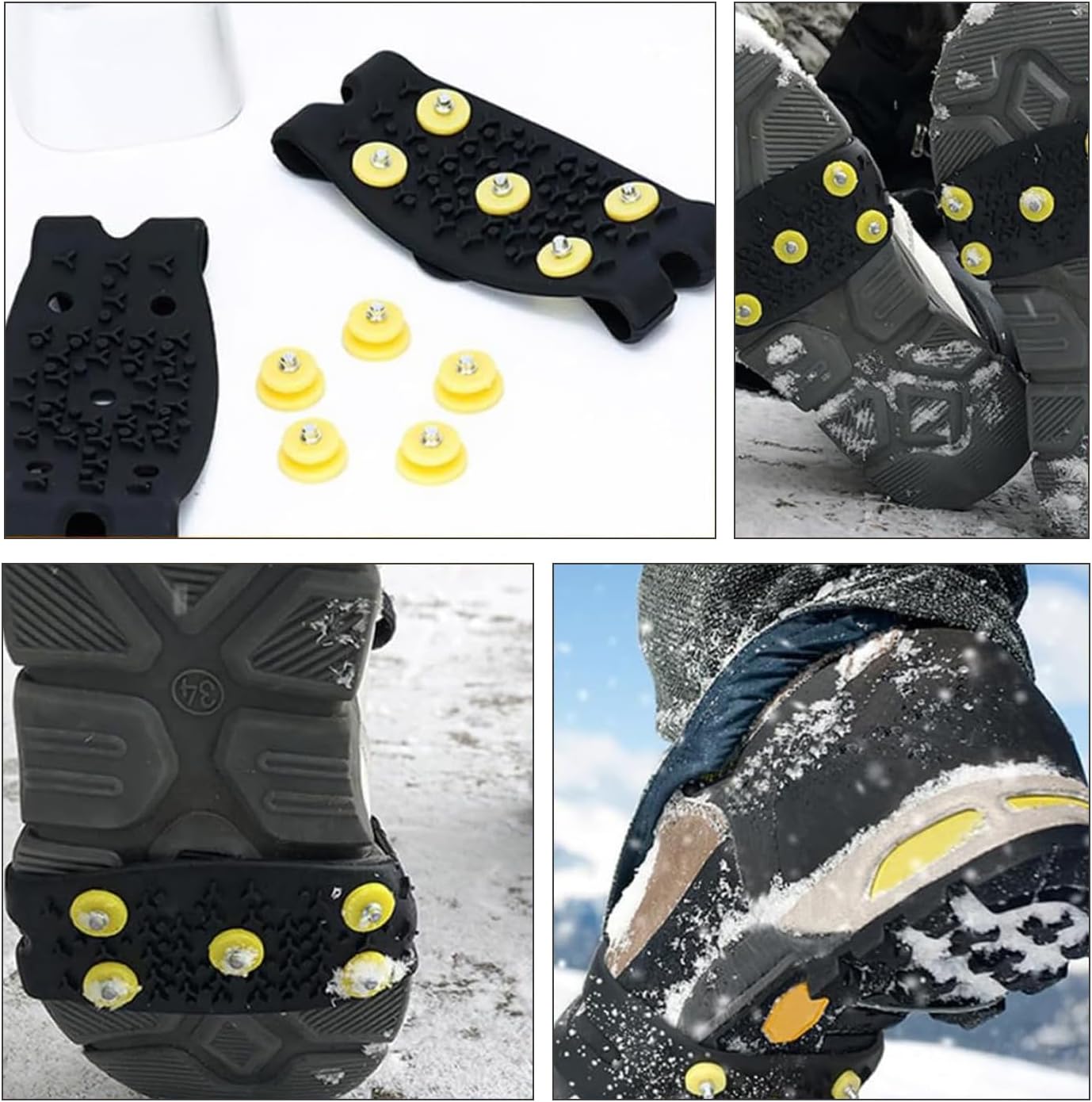 Anti-Slip Five-Claw Ice Grips for Shoes - Provides Grip for Walking Hiking Snow and Ice Adventures - Image 2