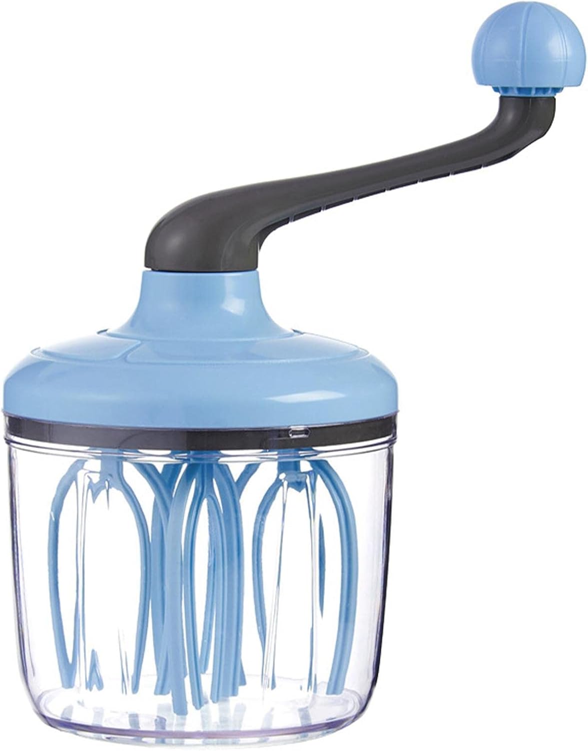 Manual Egg Beater Blue Handheld Butter Mixer Kitchen Baking Tool Accessory - Image 1