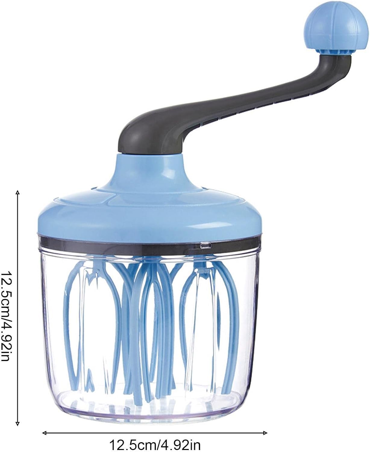 Manual Egg Beater Blue Handheld Butter Mixer Kitchen Baking Tool Accessory - Image 3