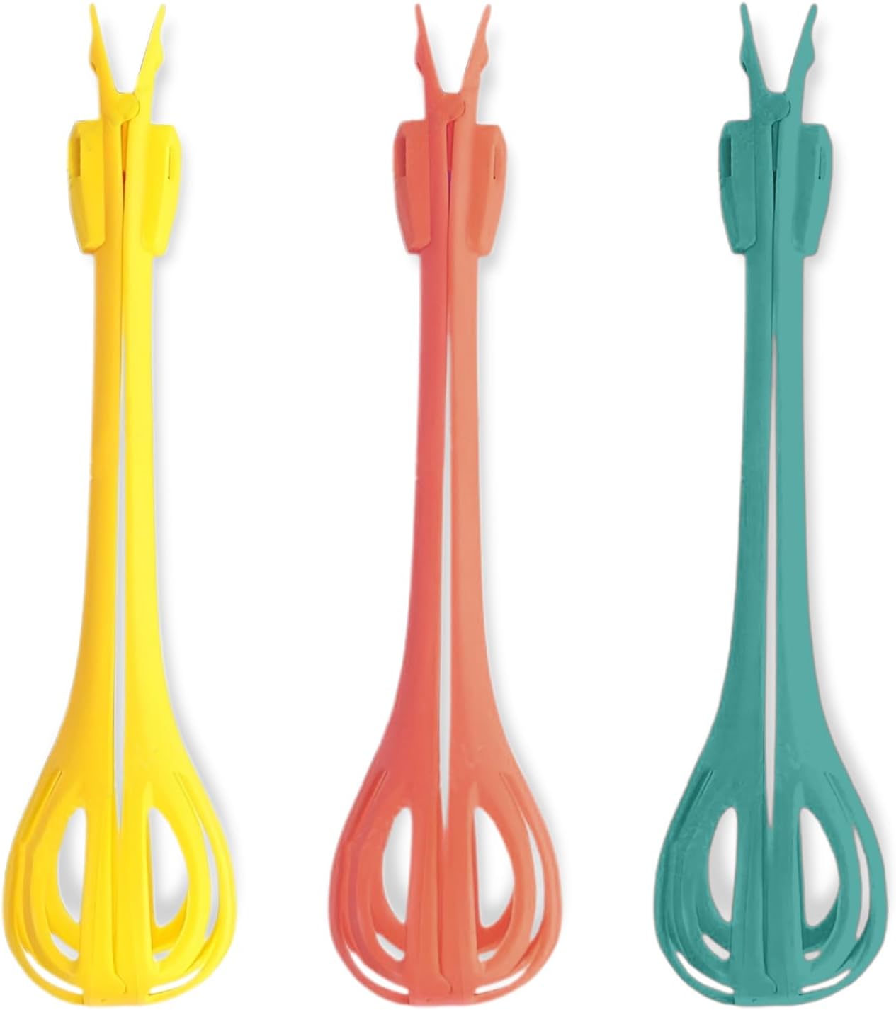 3-Piece Handheld Egg Beater Set 2-in-1 Food Tongs Mixer Salad Mixing Kitchen Tools for Cooking Baking - Image 1
