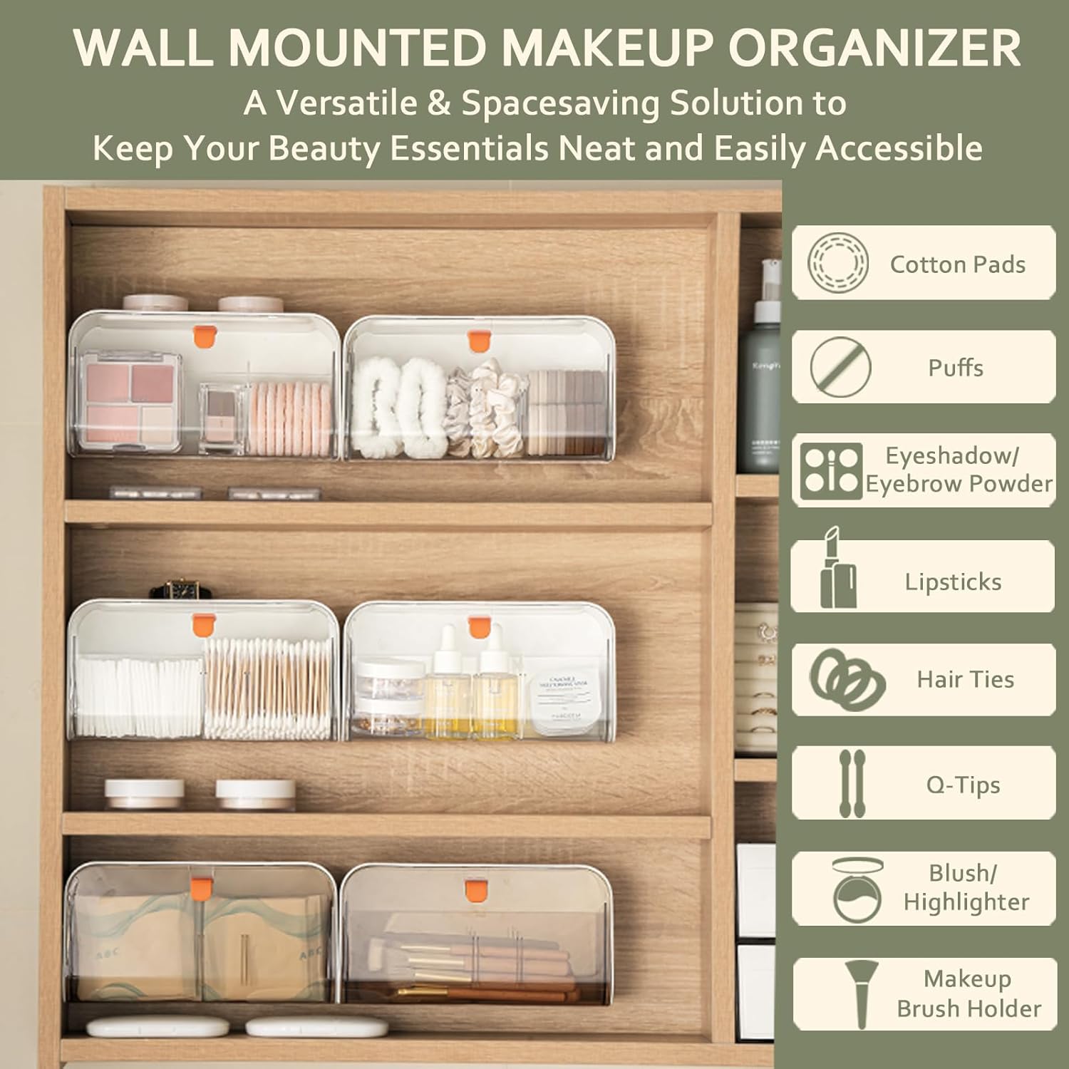 White Storage Box with Lid for Cotton Swabs Cotton Pads Toothpicks Household Organizer - Image 4