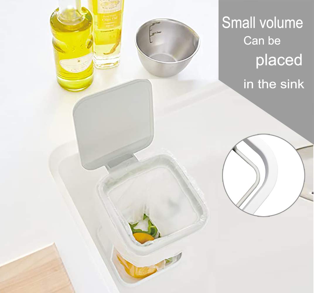 White Kitchen Bedroom Trash Can Rack - 1 Piece Waste Bin Holder for Home Kitchen Use - Image 3