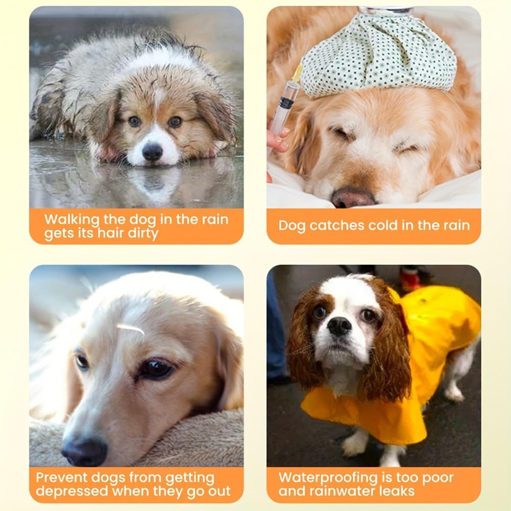 Transparent Dog Raincoat Medium Size - Portable Puppy Rain Jacket with Cape and Hood - Waterproof Outdoor Pet Apparel - Image 6