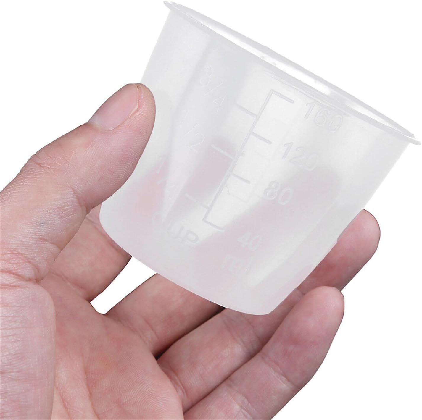 2 Pack Transparent 3/4 Cup Double Rimmed Pet Food Measuring Cups for Dog Food and Rice - Image 4
