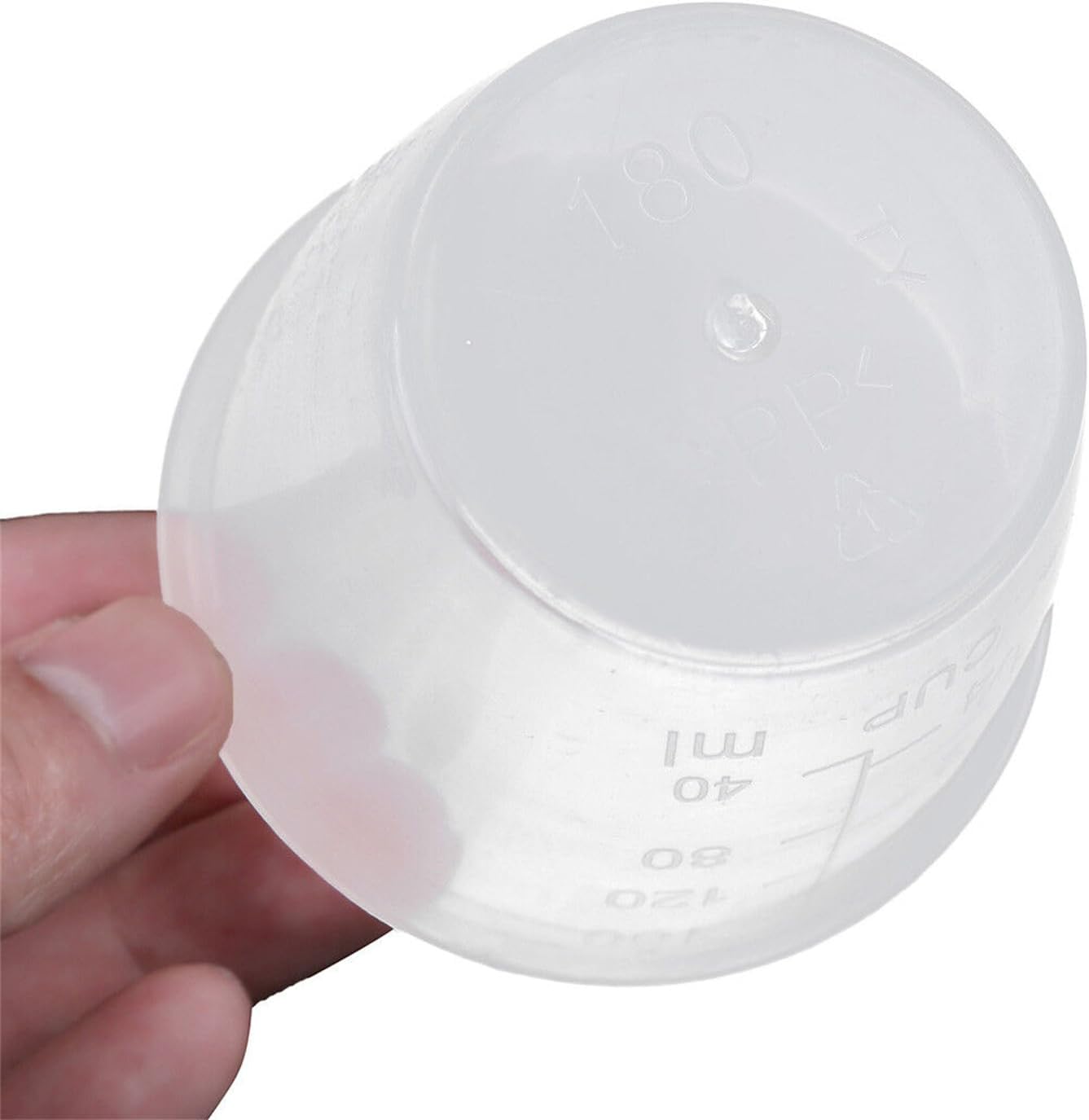2 Pack Transparent 3/4 Cup Double Rimmed Pet Food Measuring Cups for Dog Food and Rice - Image 5