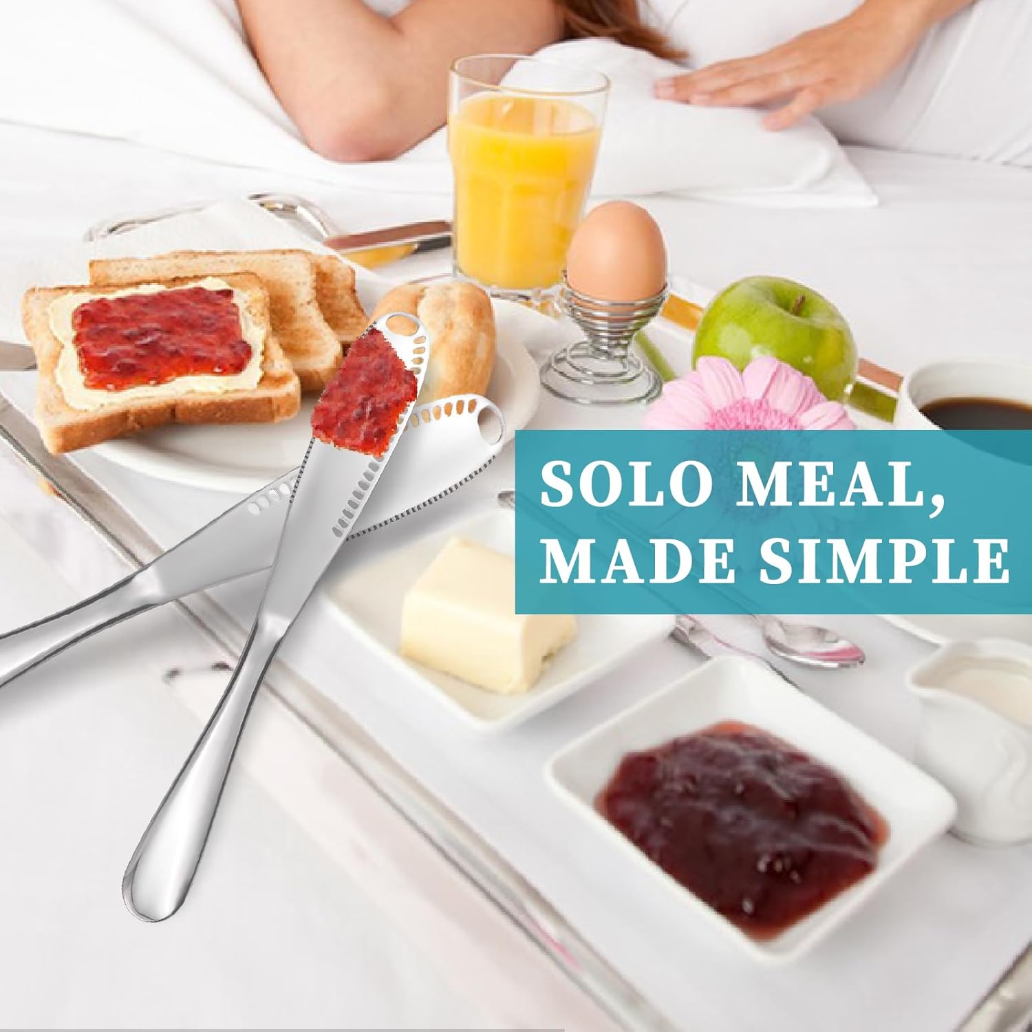 2 Pack 3-in-1 Stainless Steel Butter Spreader with Holes Cold Butter Knife Suitable for Cheese Peanuts - Image 7