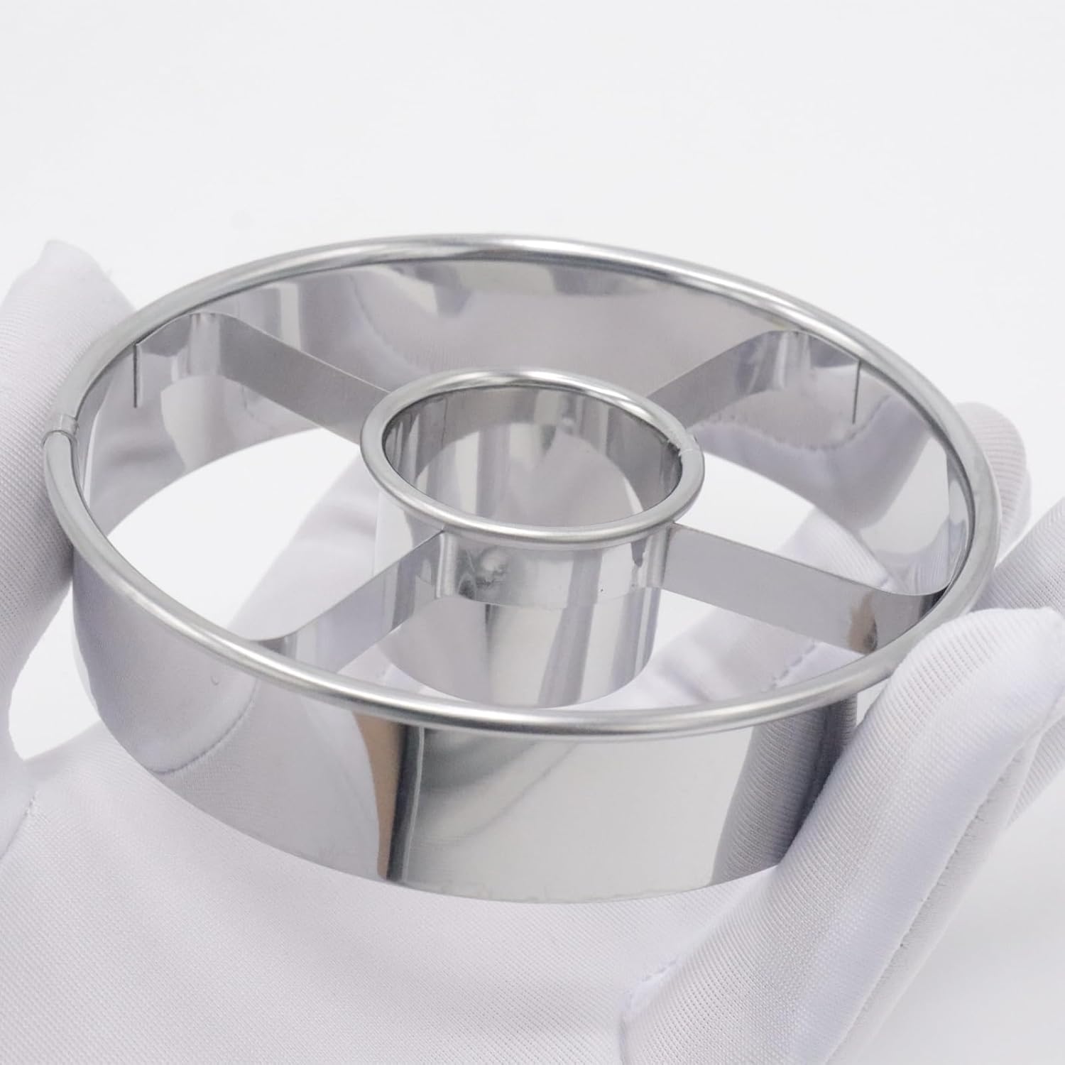 2 Pack 3.86 Inch Stainless Steel Donut Molds Professional Baking Tools for Perfect Donuts Bagels Cookies and More - Image 5
