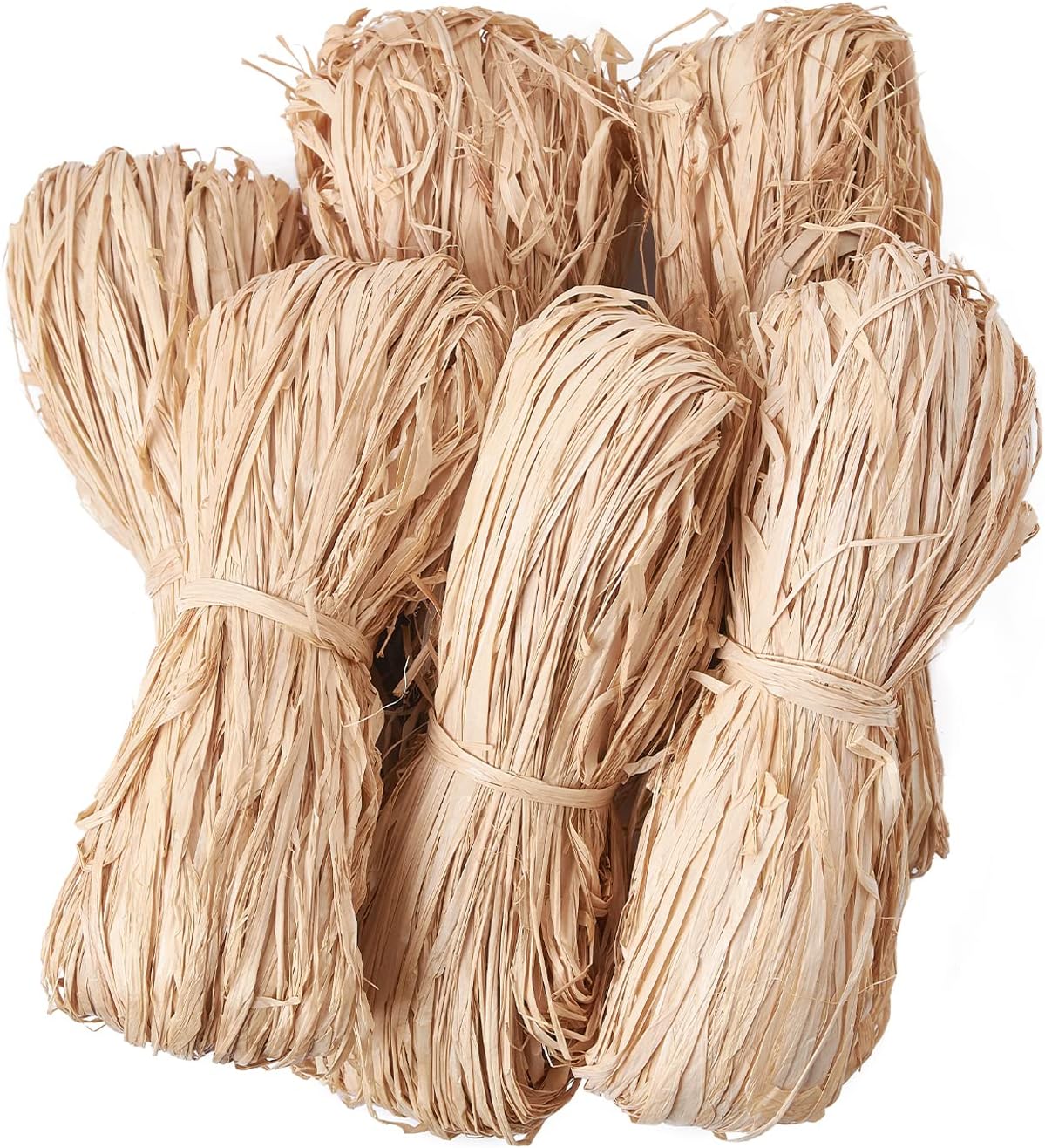 2 Pcs Natural Raffia Fibers 60g Biodegradable Craft Yarn for DIY Baskets Hats & Decorations - Image 5