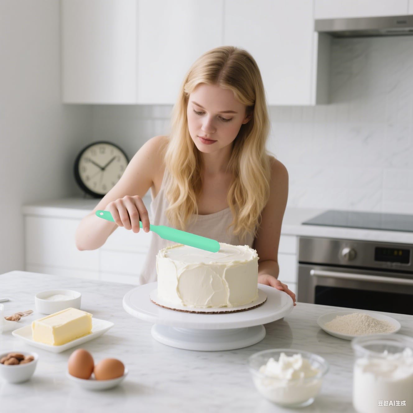 4 Piece Silicone Scraper Set 24cm Flexible Spatulas for Mixing Spreading Jars Bottles - Image 6