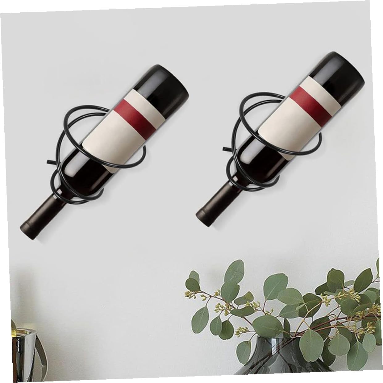 2-Pack Mini Wine Rack Countertop Display Stand for 1 Bottle Space-Saving Iron Storage Holder for Home Kitchens Bars - Image 5
