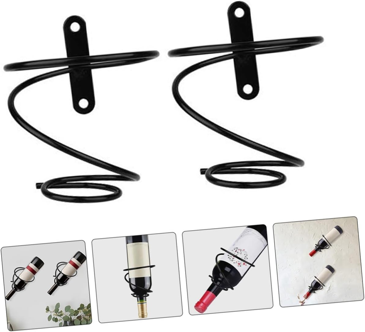 2-Pack Mini Wine Rack Countertop Display Stand for 1 Bottle Space-Saving Iron Storage Holder for Home Kitchens Bars - Image 7