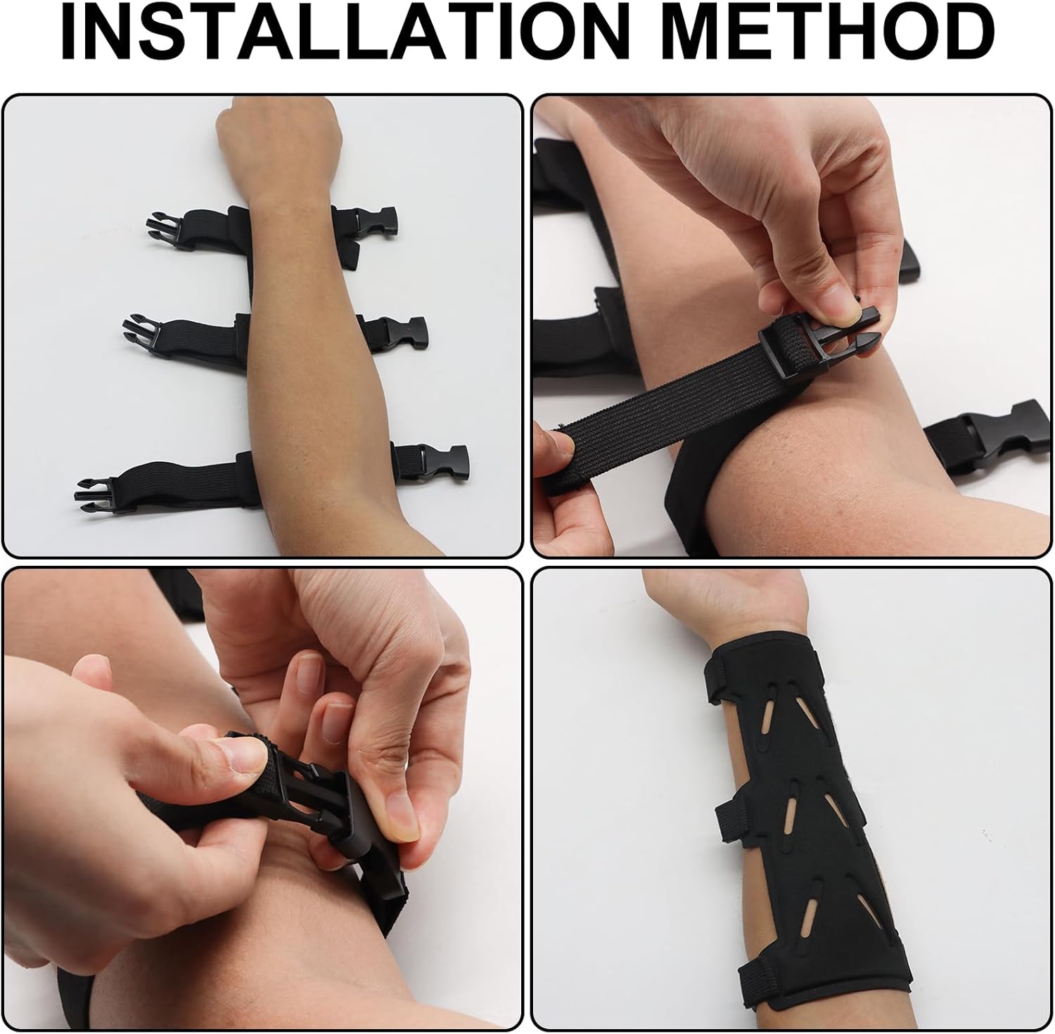 Archery Arm Guards - 1 Piece - Black - Adjustable - Wrist & Forearm Protection - Unisex - Suitable for Teens & Adults - Image 3