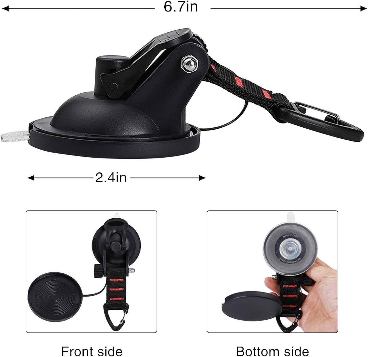 Strong Suction Hooks 4 Pack for Caravans Boats Window Glass - Heavy Duty Mounting Hooks with Fasteners - Secure Grip Camping Accessories - Image 2