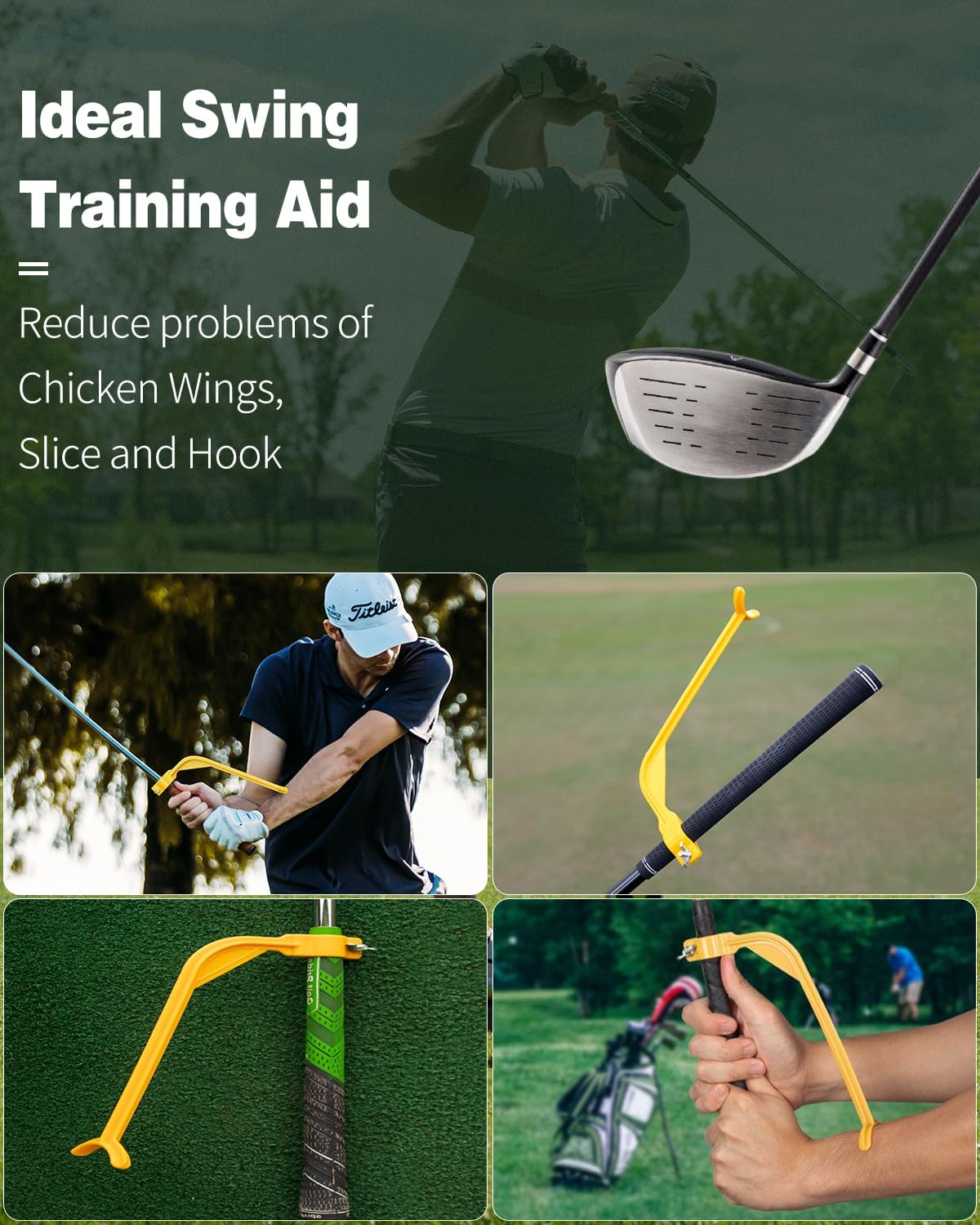 Golf Wrist Trainer Yellow 1 Pack Swing Correction Tool for Beginners Arm Elbow Position Training Accessory - Image 2