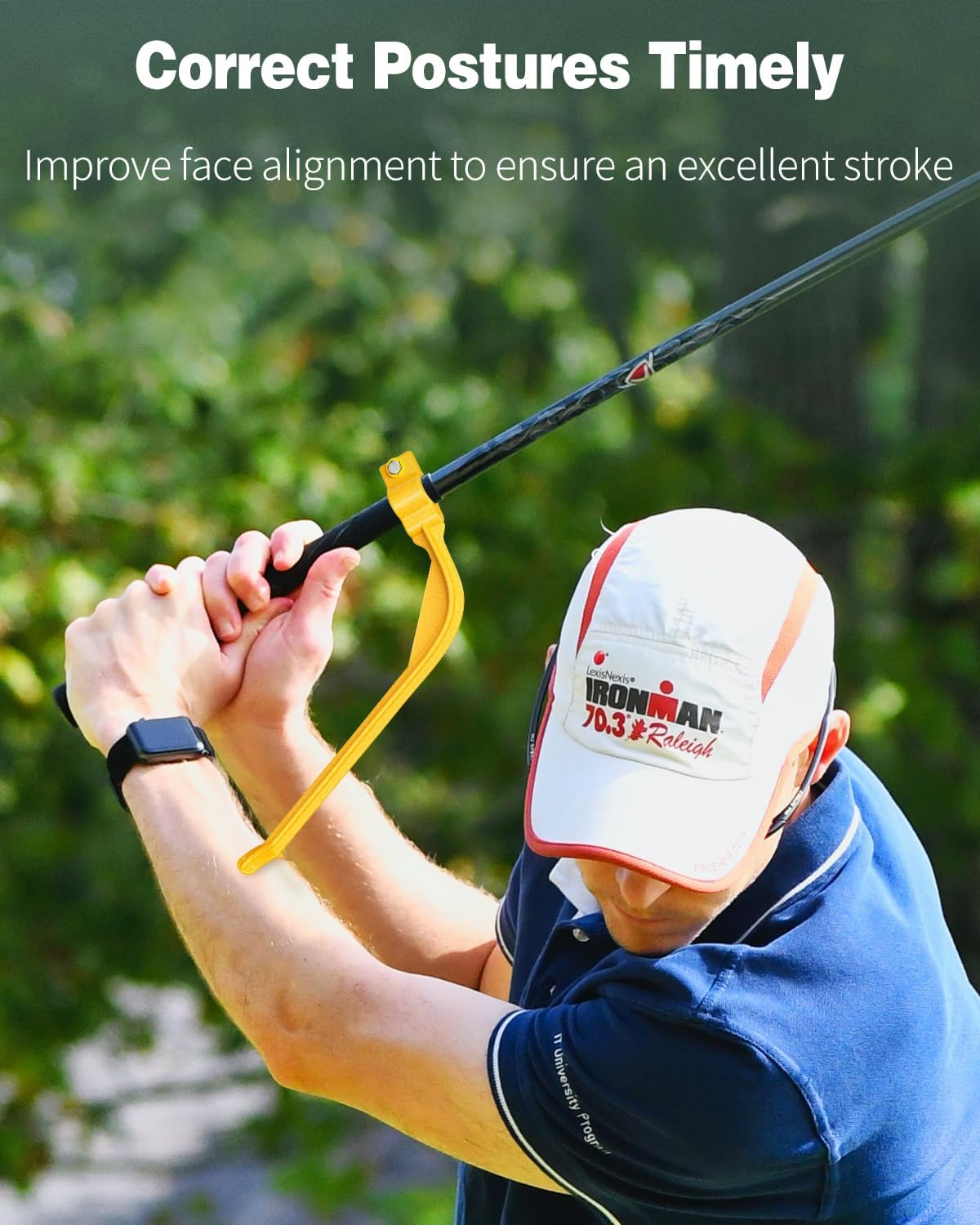 Golf Wrist Trainer Yellow 1 Pack Swing Correction Tool for Beginners Arm Elbow Position Training Accessory - Image 3