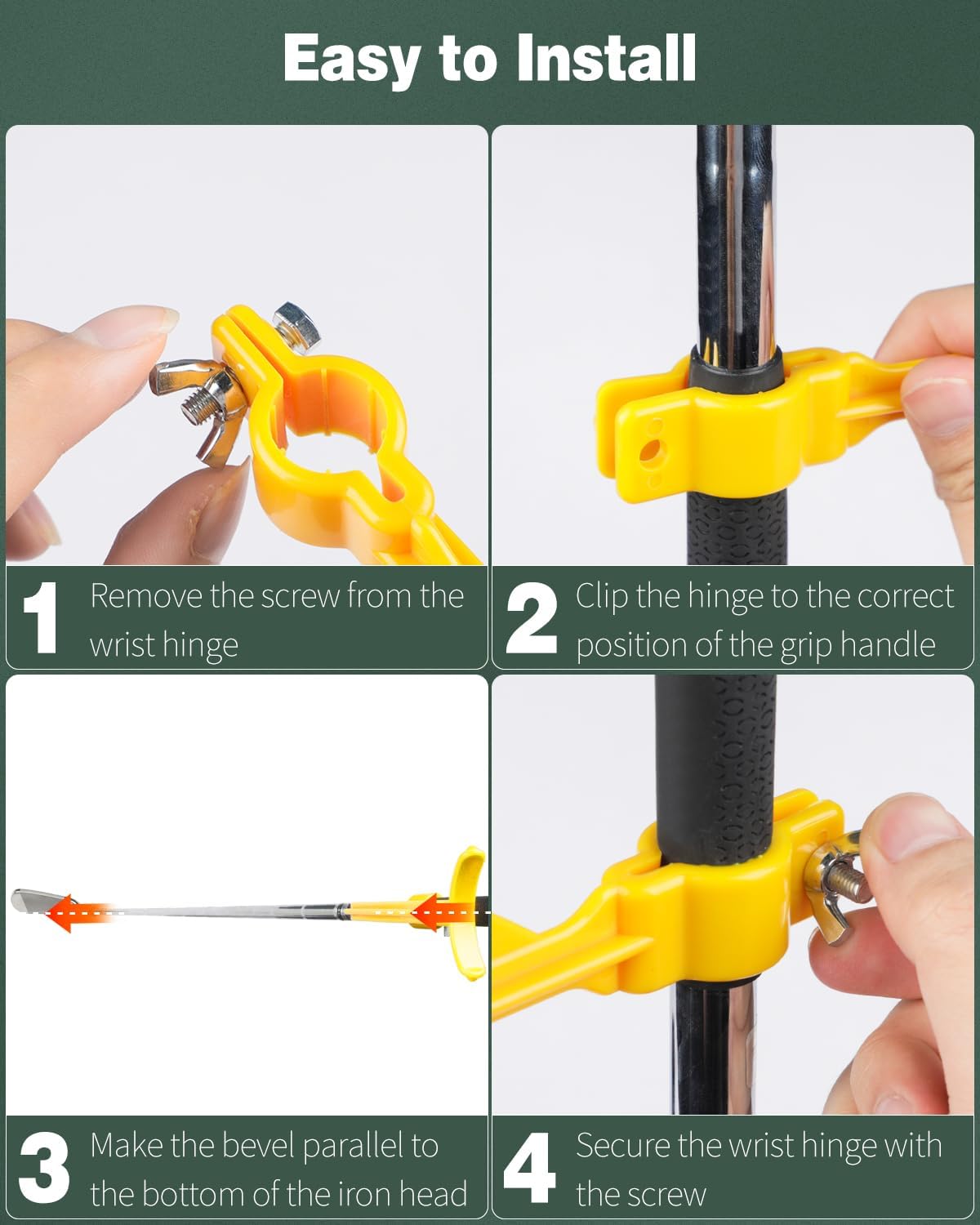 Golf Wrist Trainer Yellow 1 Pack Swing Correction Tool for Beginners Arm Elbow Position Training Accessory - Image 5