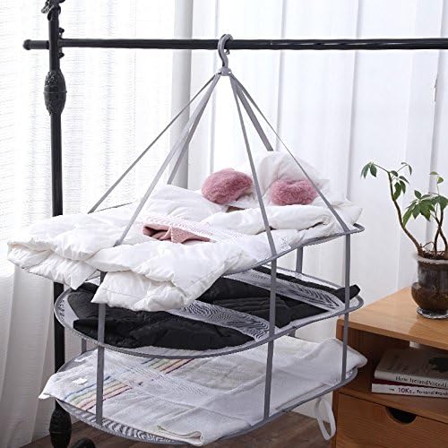 3-Tier Folding Clothes Drying Rack for Flat Drying Wool & Sweaters - Maintains Shape & Prevents Stretching - Space Saving Design - Image 5