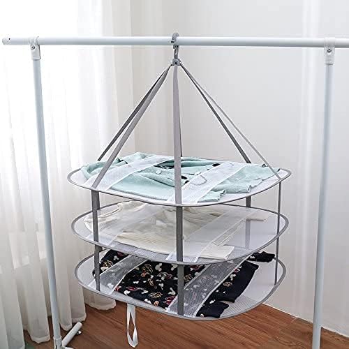 3-Tier Folding Clothes Drying Rack for Flat Drying Wool & Sweaters - Maintains Shape & Prevents Stretching - Space Saving Design - Image 6