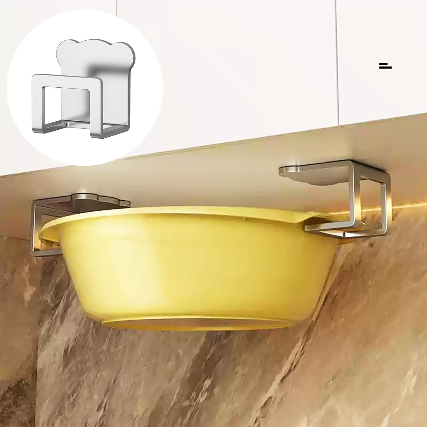 3-Piece Kitchen Sink Organizer Rack Self-Adhesive Stainless Steel Hanging Hooks for Dish Towels Accessories No Drilling Required - Image 4