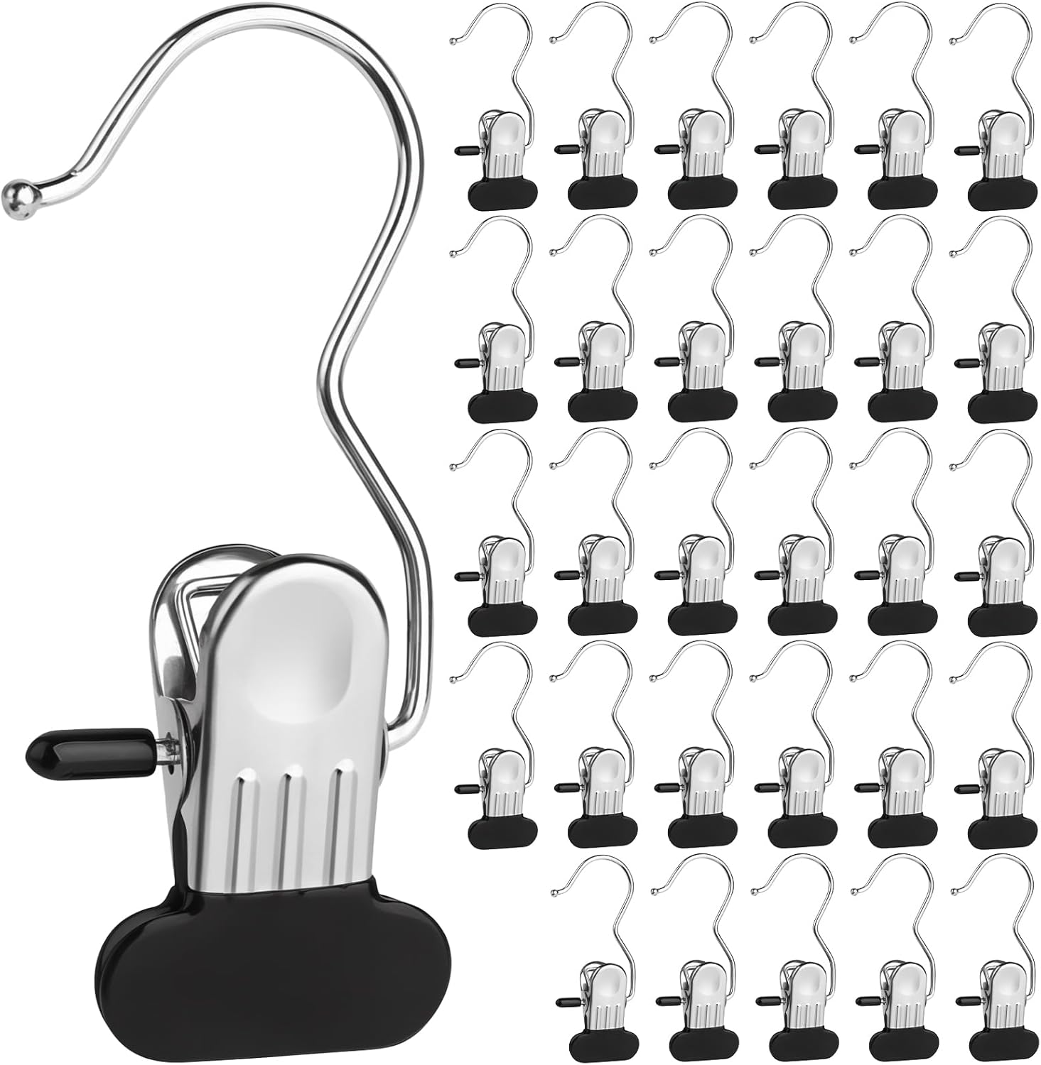 30-Piece Rotating Belt Organizer with Clips Durable Space-Saving Closet Hanger - Image 1