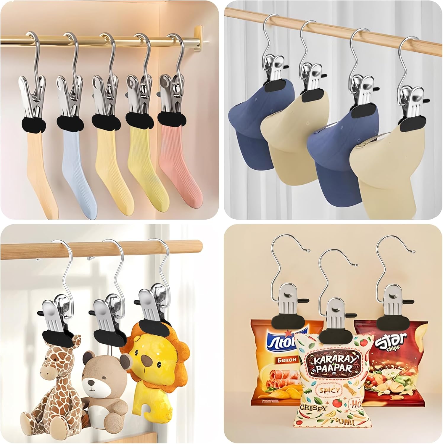 30-Piece Rotating Belt Organizer with Clips Durable Space-Saving Closet Hanger - Image 7