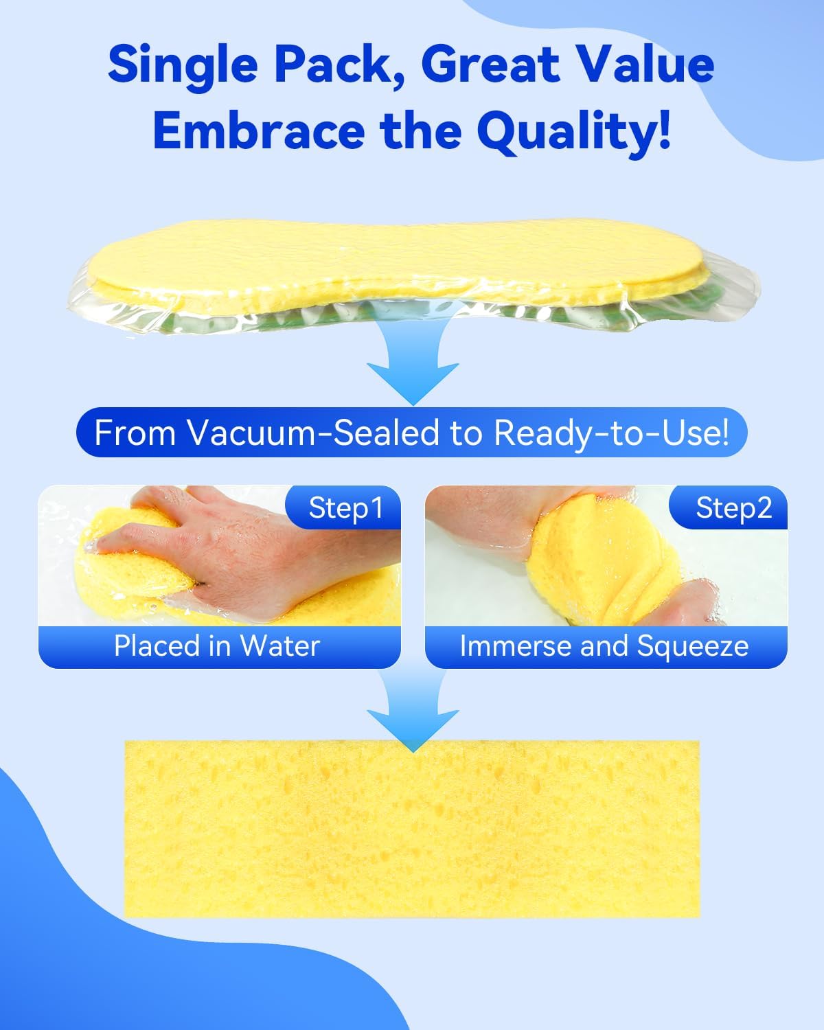 1 Piece Yellow Soft Sponge Large Car Cleaning Sponge Multifunctional Cleaning Sponge Easy to Use Thickened Foam Rubber Large Boat Shaped Sponge Suitable for Kitchen Bathroom Home Cleaning - Image 3
