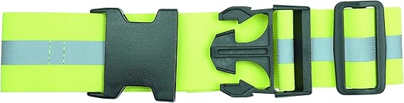 Green Reflective Elastic Waistband Adjustable Glow in the Dark Retro Style for Running Walking Motorcycling - Image 5