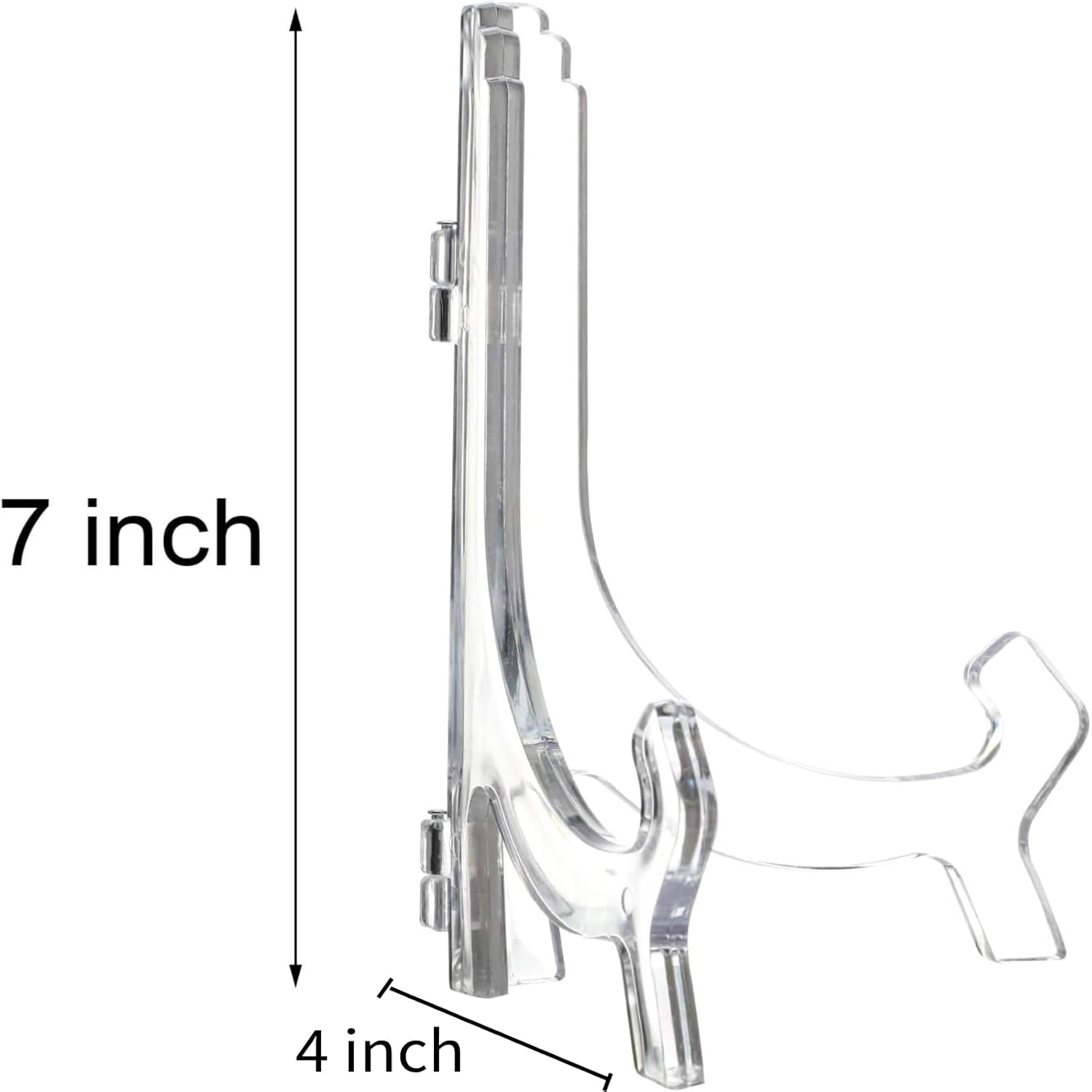 6 Pack Clear Acrylic Display Easels Stand - Perfect for Books Photo Frames Signs - Versatile Desktop Countertop Display Shelf - Image 2