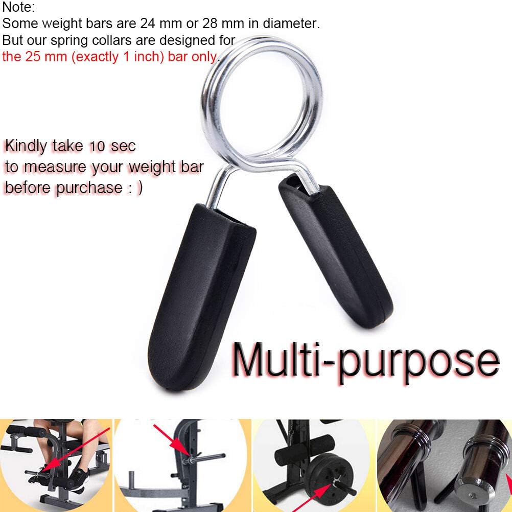 Halter Clips 4 Pack 25mm - Halter Rings Suitable for Smooth Halter Grips or Standard Weight Lifting Bars - Image 4