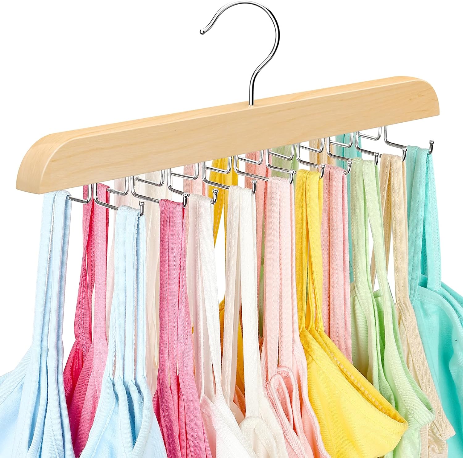 Clothing Hanger Organizer 1 Piece 20 Hooks Large Capacity BH Hanger/Coat Hanger for Wardrobe Storage Space Saving 360 Degree Rotation Foldable Metal Hooks Suitable for Various Coats - Image 1