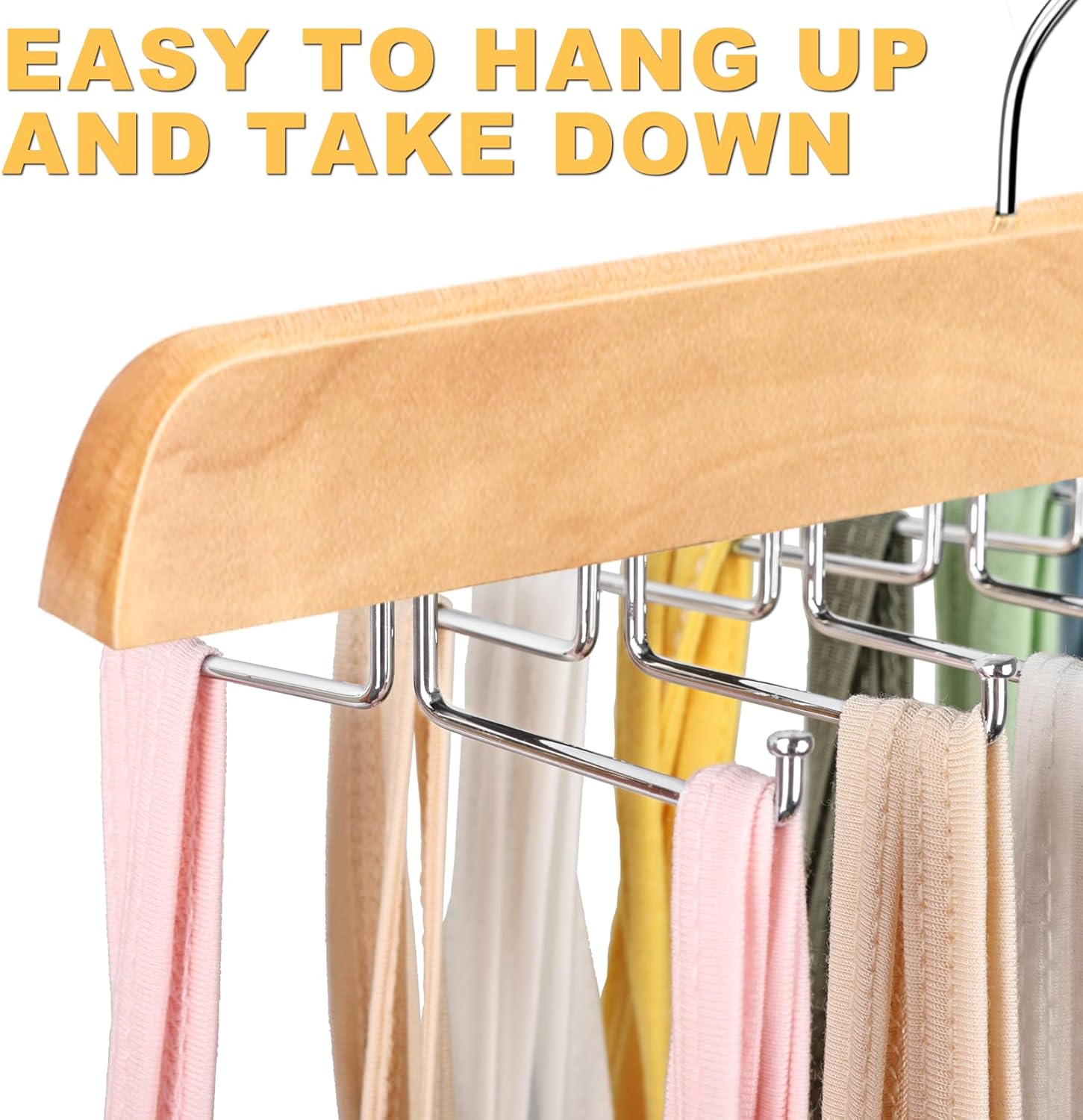 Clothing Hanger Organizer 1 Piece 20 Hooks Large Capacity BH Hanger/Coat Hanger for Wardrobe Storage Space Saving 360 Degree Rotation Foldable Metal Hooks Suitable for Various Coats - Image 4