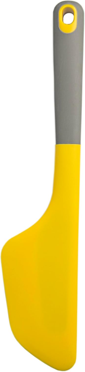 35cm Yellow Silicone Omelette Spatula Flexible Non-Stick Heat Resistant Kitchen Tool for Pancakes Cheesecake - Image 1