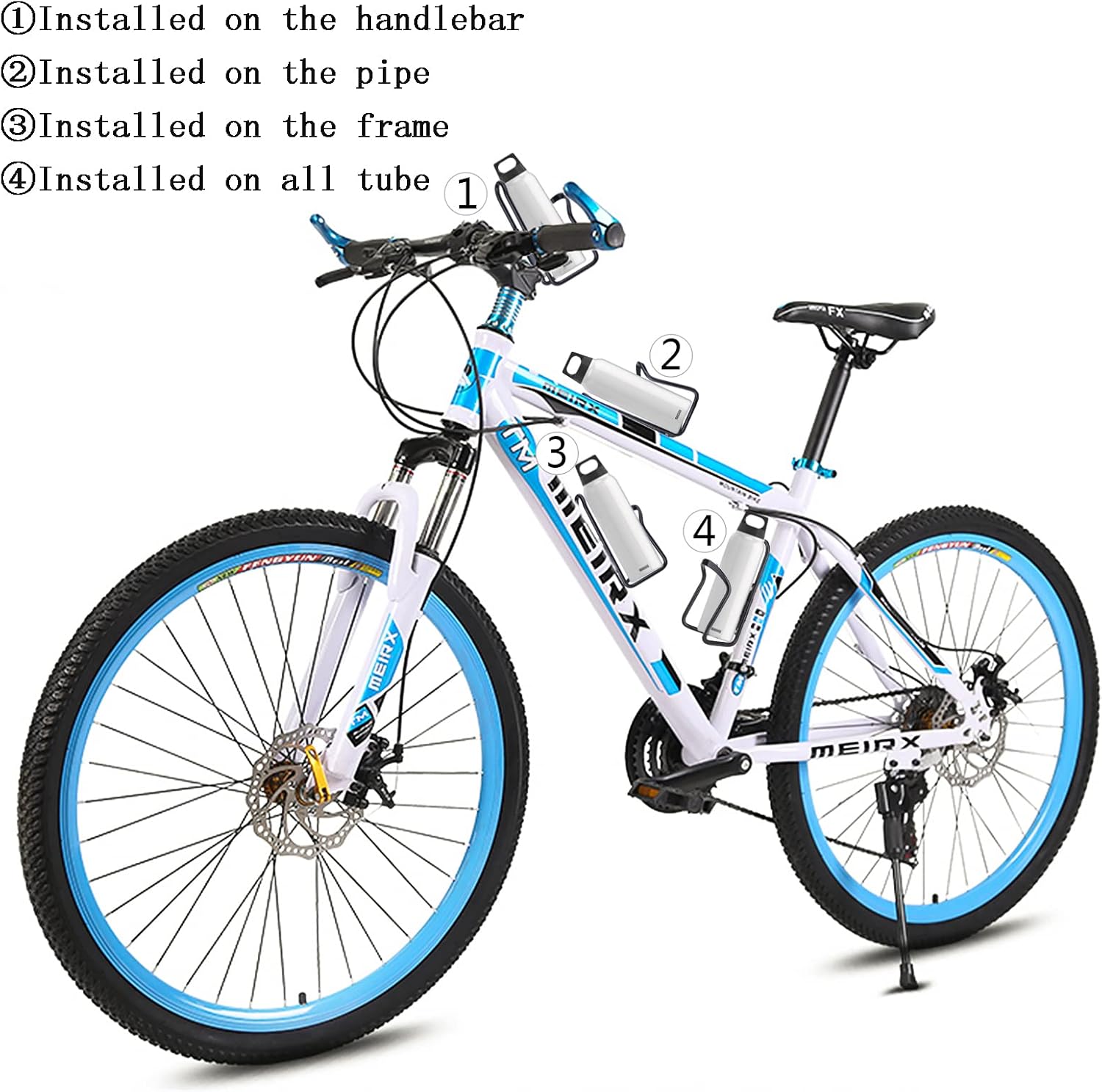 Aluminium Bicycle Water Bottle Cage Universal 70-76mm Mount Lightweight Black with Screws - Image 8