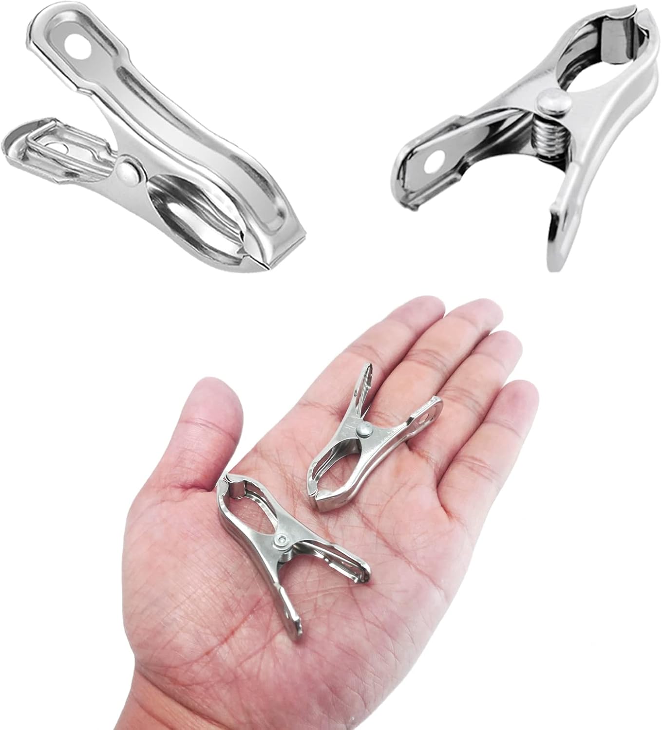 40 Pack Stainless Steel Plant Clips Strong Grip Garden Clamps for Greenhouse Netting Plant Support Greenhouse Accessories - Image 7