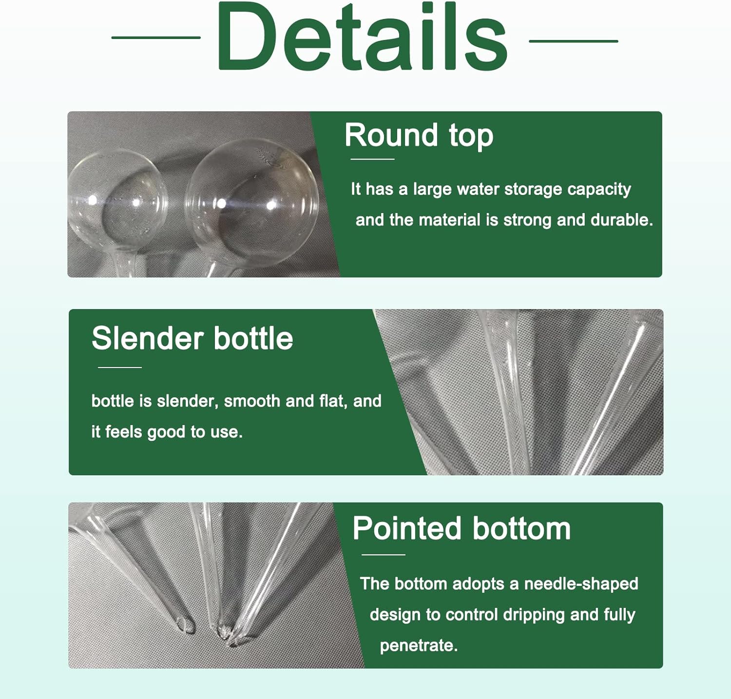 8 Pack Self Watering Balls Transparent Automatic Plant Waterer for Indoor Outdoor Flower Pots Plastic Self Watering Device - Image 3