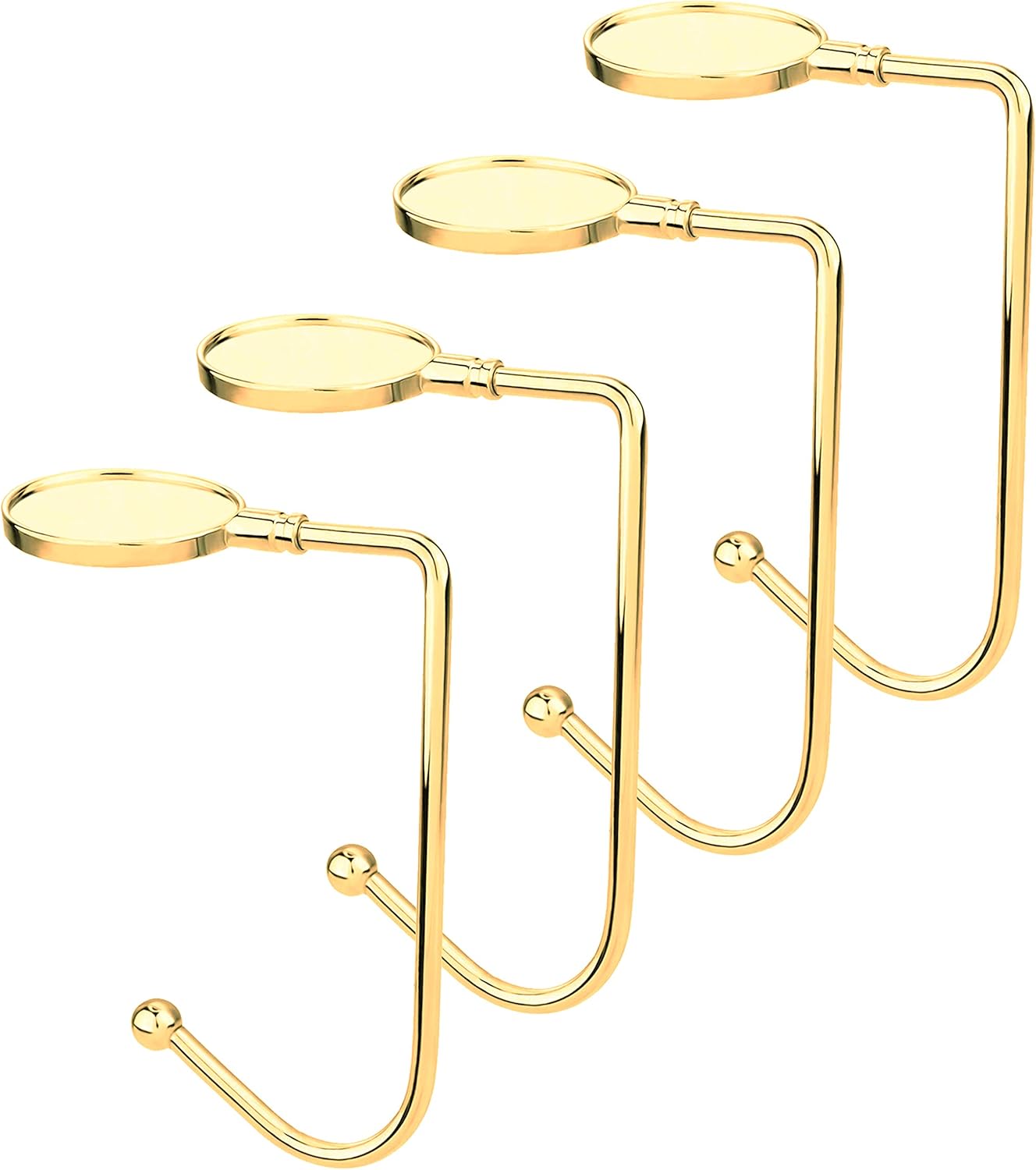 4 Pack Gold Rotatable Open Haar Clips No Drilling Required - Image 1