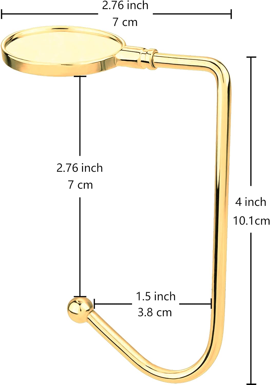 4 Pack Gold Rotatable Open Haar Clips No Drilling Required - Image 2