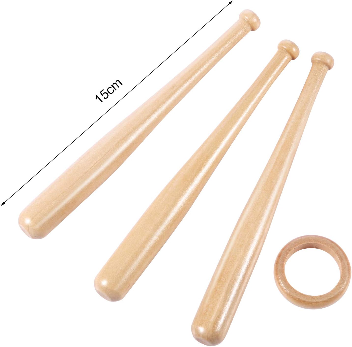 Baseball Ring Holder Stand - Natural Wood Finish - Bat Display Stand - Baseball Gift - Sports Decor - Wooden Display Rack - Ideal for Collectors & Enthusiasts - Perfect for Showrooms & Home Decor - Image 2