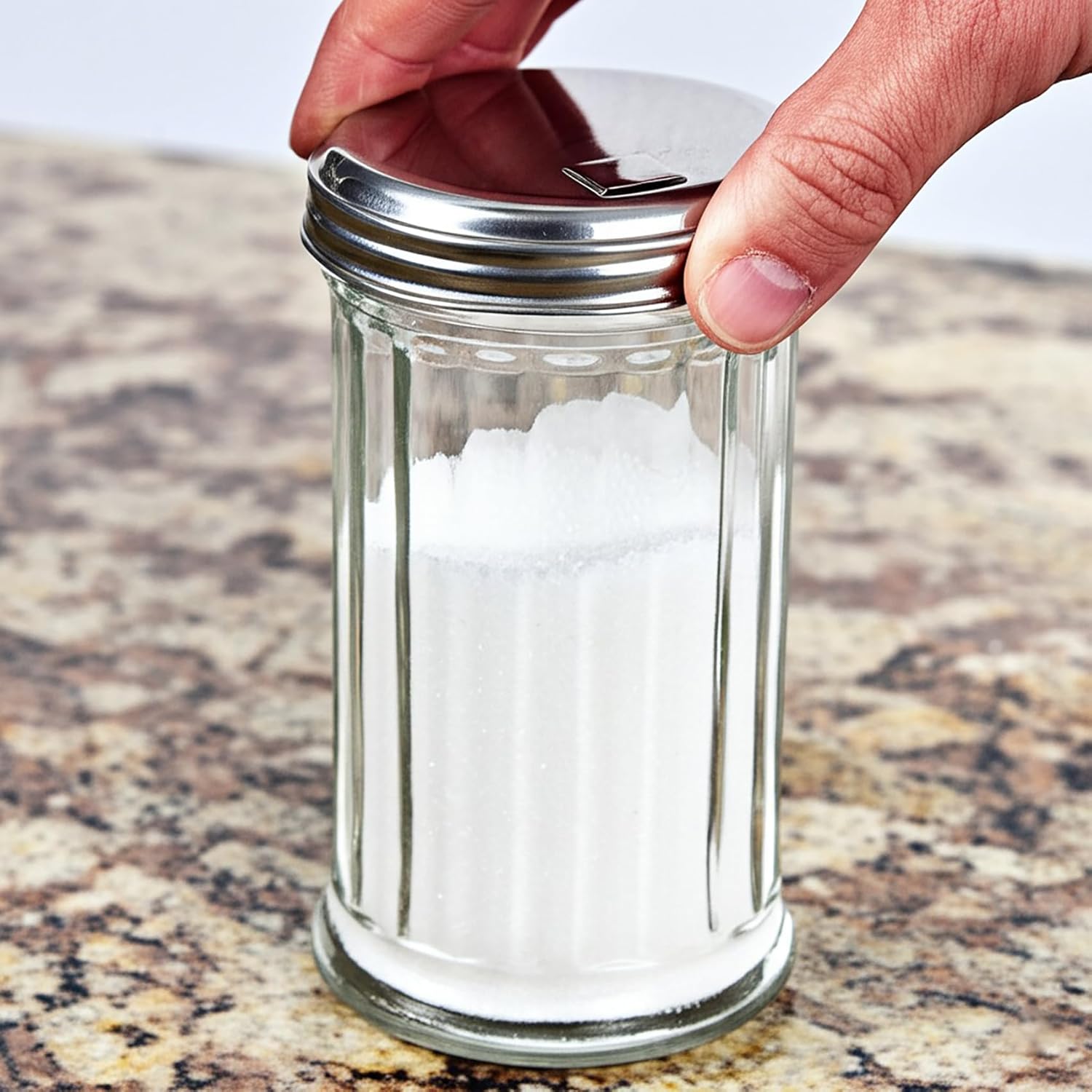 Sugar Bowl Glass Sugar Shaker Dispenser for Home Kitchen - Image 2
