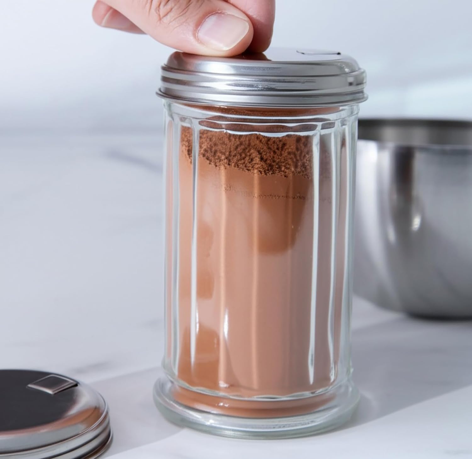 Sugar Bowl Glass Sugar Shaker Dispenser for Home Kitchen - Image 4