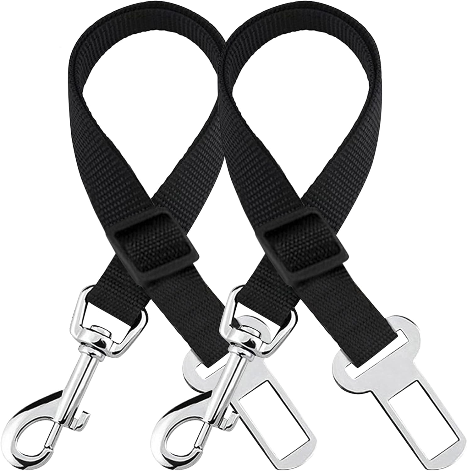 Adjustable Nylon Pet Car Harness with Extension Strap and Clip - Universal Fit for Dogs Cats and Ferrets - Travel Safety Belt for All Car Models - Image 1
