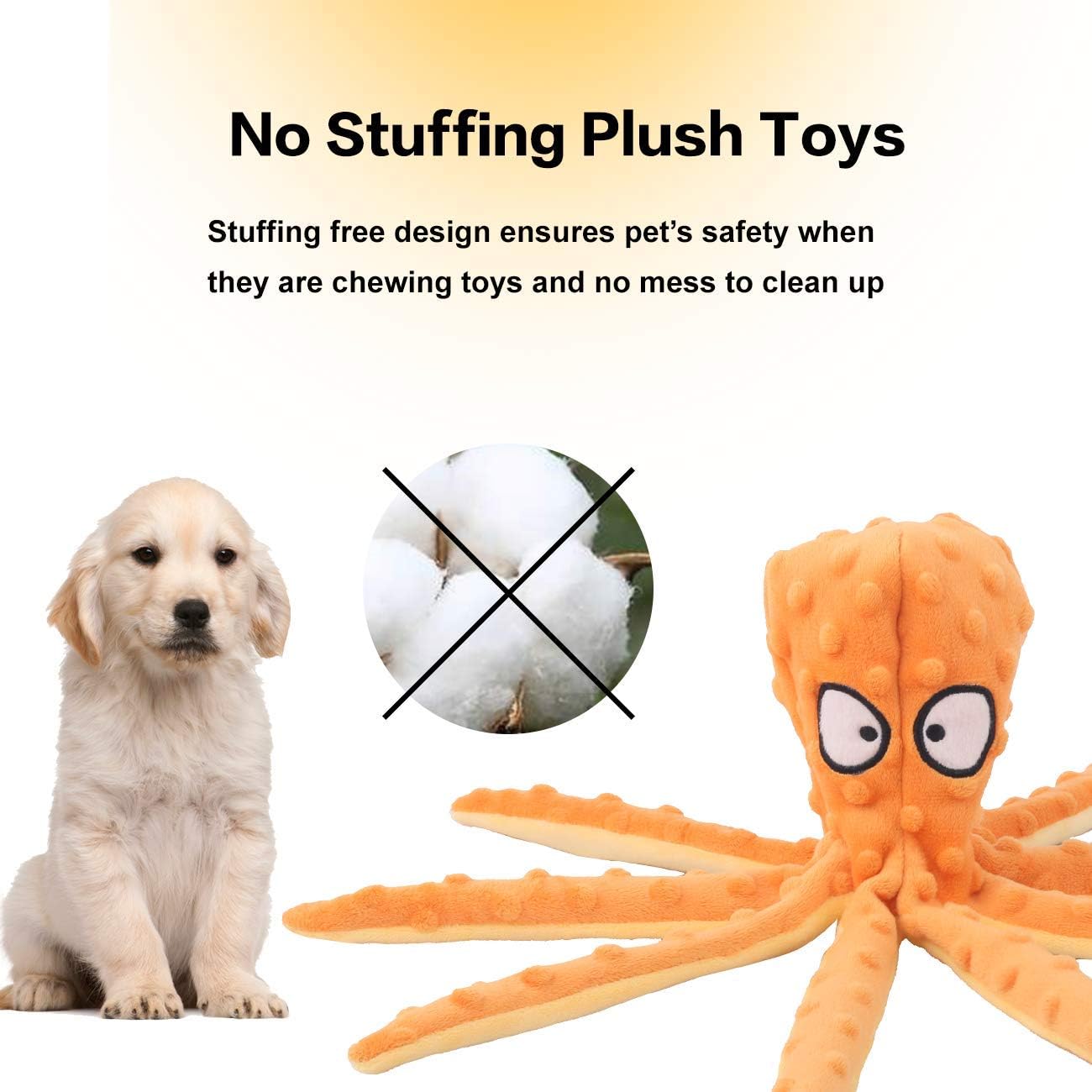 2-Pack Squeaky Plush Dog Toys for Chewers Puppy Teething Durable Interactive Chew Toys for Small Medium Large Dogs Training and Boredom Relief - Image 2
