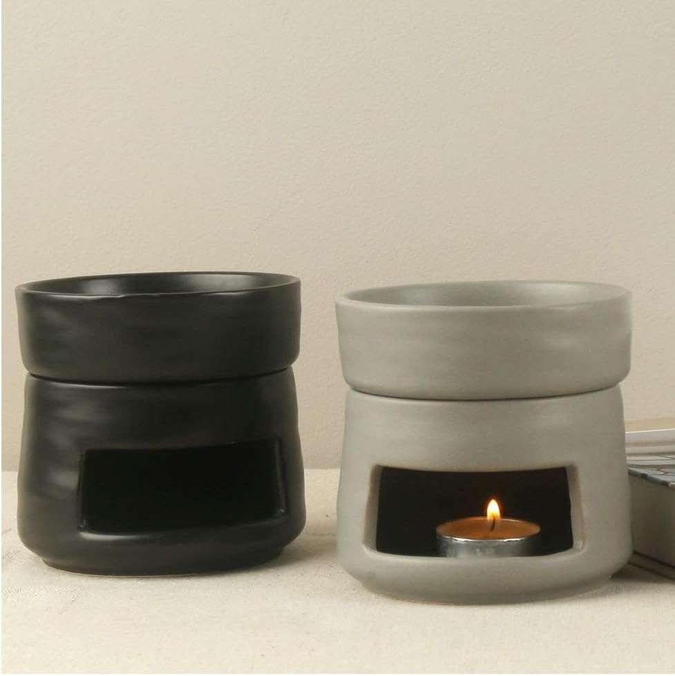 Yellow Ceramic Aroma Burner Shareable Candle Holder Aromatherapy Diffuser Home Decor - Image 2