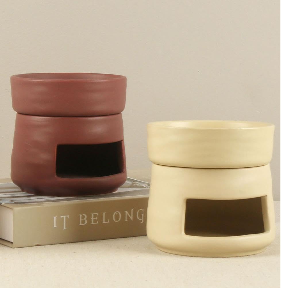 Yellow Ceramic Aroma Burner Shareable Candle Holder Aromatherapy Diffuser Home Decor - Image 3