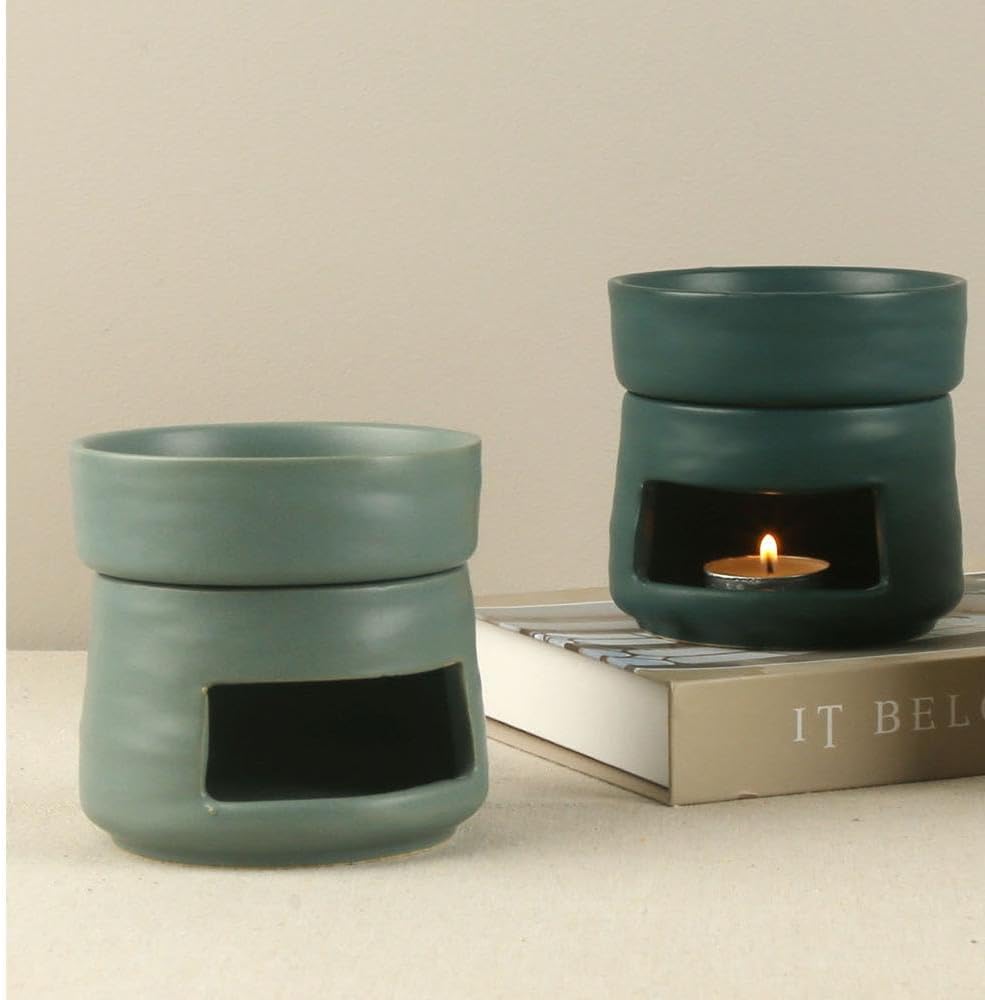 Yellow Ceramic Aroma Burner Shareable Candle Holder Aromatherapy Diffuser Home Decor - Image 4