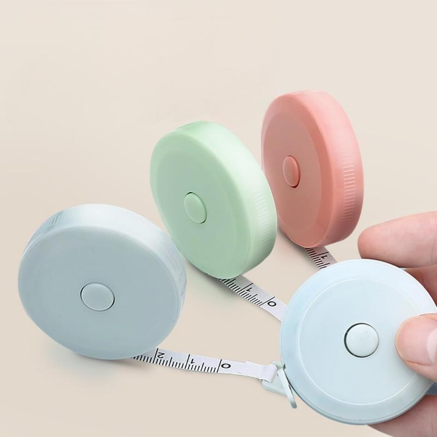 3 Pack Retractable Measuring Tape 150cm Double Sided Flexible for Body Measurements Sewing and Crafts - Image 1