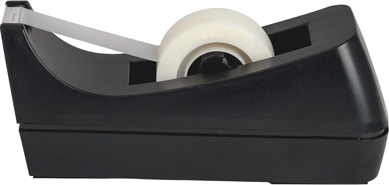 2 Pack Black Tape Dispenser Heavy Duty Desktop Holder with Anti-Slip Base for Office Home School Gift Wrapping (Tape Not Included) - Image 8