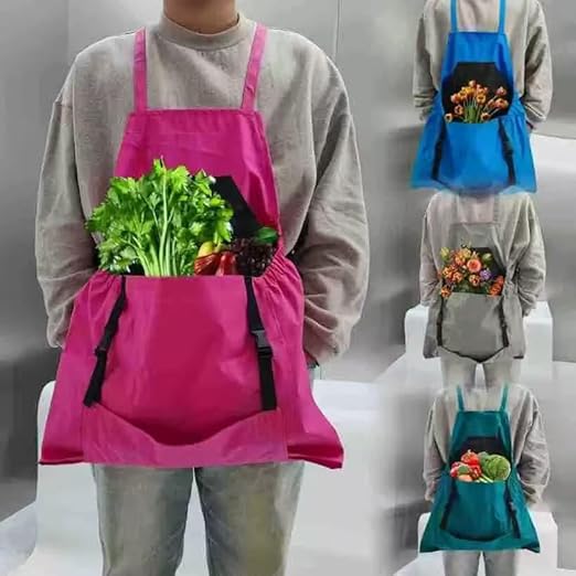 1 Piece Blue Fruit Picking Bag Water Resistant Storage Apron for Garden Fruits and Vegetables Suitable for Outdoor Orchards - Image 5